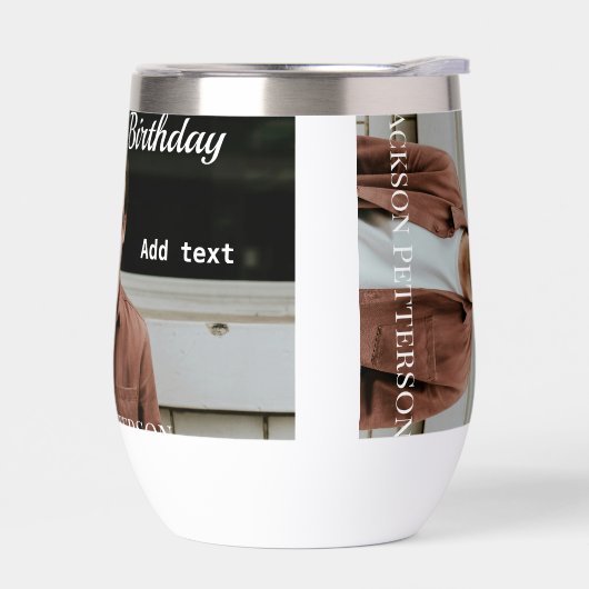 Gelukkige 20e verjaardag eenvoudige foto naam datu (Links)