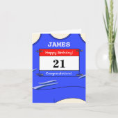 Gelukkige 21e verjaardagskaart voor een hardloper kaart (Voorkant)