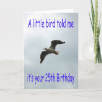 Gelukkige 25e verjaardag Vliegende meeuw vogel