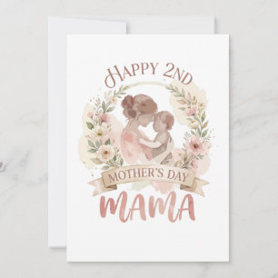 Gelukkige 2e Moederdag Mama voor Mannen Vrouwen Ki Kaart