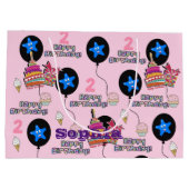 Gelukkige 2e verjaardag geschenk tas #2 verjaardag groot cadeauzakje (Achterkant)