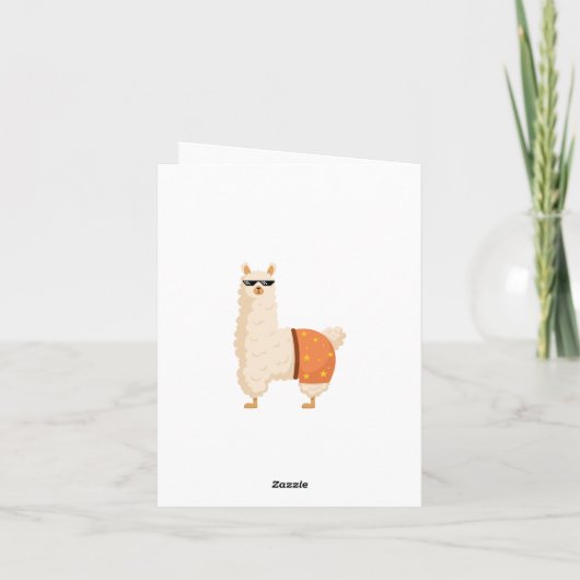 Gelukkige 30e verjaardag Funny Llama Minimalist Th Kaart (Achterkant)