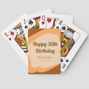 Gelukkige 30e verjaardag rustieke houten Halloween Pokerkaarten