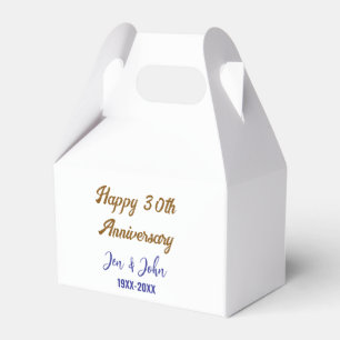 Gelukkige 30ste huwelijksverjaardag koninklijke bl bedankdoosjes