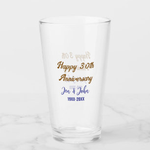 Gelukkige 30ste huwelijksverjaardag koninklijke bl glas