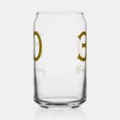 Gelukkige 30ste verjaardag naam datum gouden vet blikvorm glas (Links)