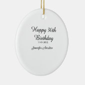 Gelukkige 30ste verjaardag naam toevoegen datum st keramisch ornament (Rechts)