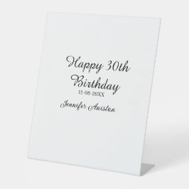 Gelukkige 30ste verjaardag naam toevoegen datum st reclamebord met voetstuk