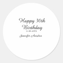 Gelukkige 30ste verjaardag naam toevoegen datum st
