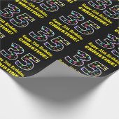 Gelukkige 35e Verjaardag, Leuk Kleurrijk Sterrenpa Cadeaupapier (Hoek)