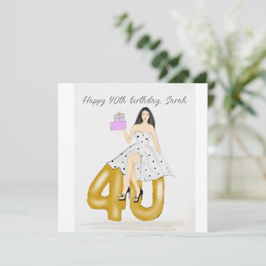 Gelukkige 40e verjaardag (Staand voorkant)