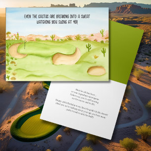 Gelukkige 40e verjaardag Desert Golf Course Waterc Kaart