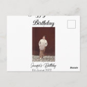 Gelukkige 40e verjaardag foto modern eenvoudig min briefkaart (Achterkant)