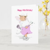 Gelukkige 40e verjaardag! kaart (Gele Bloem)