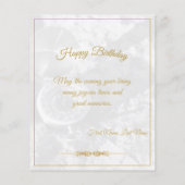 Gelukkige 40e verjaardag met gouden boog (Achterkant)