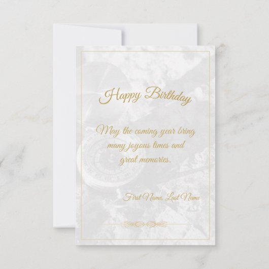 Gelukkige 40e verjaardag met gouden boog (Achterkant)