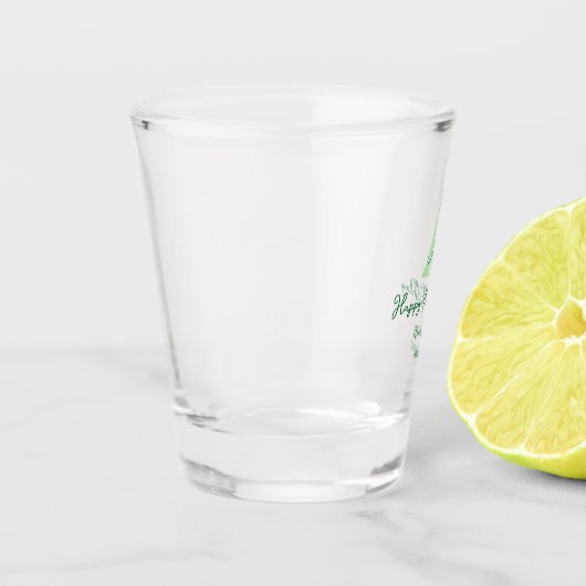 Gelukkige 40ste verjaardag groen toevoegen naam mo shot glas (Links)