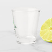 Gelukkige 40ste verjaardag groen toevoegen naam mo shot glas (Rechts)