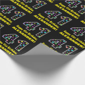 Gelukkige 41ste verjaardag, Leuk Kleurrijk Sterren Cadeaupapier (Hoek)