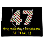 Gelukkige 47e Verjaardag & Vrolijke Kerstmis, Doua Groot Cadeauzakje (Voorkant)