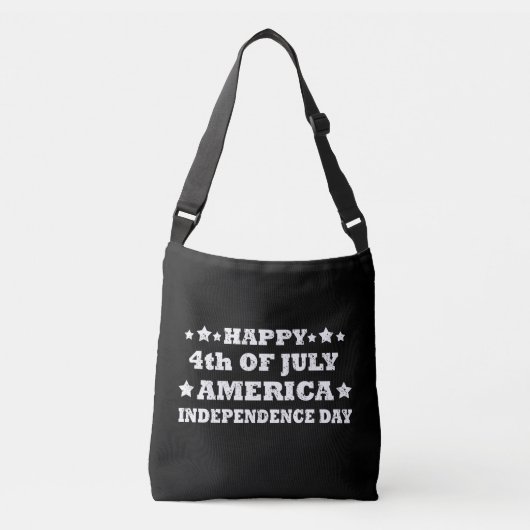 Gelukkige 4 juli Amerika Crossbody Tas (Voorkant)