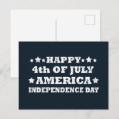 Gelukkige 4 juli Amerika Feestdagenkaart (Voorkant / Achterkant)