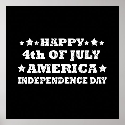 Gelukkige 4 juli Amerika Poster (Voorkant)