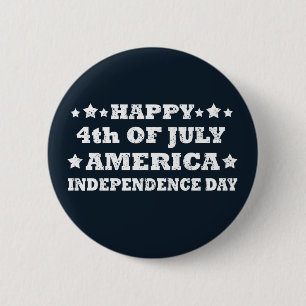 Gelukkige 4 juli Amerika Ronde Button 5,7 Cm