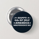 Gelukkige 4 juli Amerika Ronde Button 5,7 Cm (Voorkant /achterkant)