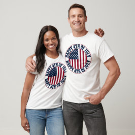 Gelukkige 4 juli Amerikaanse vlag Amerikaanse Onaf T-shirt