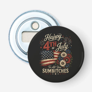 Gelukkige 4 juli button flesopener