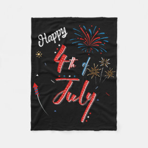 Gelukkige 4 juli Cool Onafhankelijkheidsdag Mannen Fleece Deken