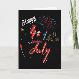 Gelukkige 4 juli Cool Onafhankelijkheidsdag Mannen Kaart