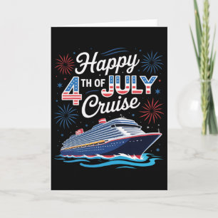 Gelukkige 4 juli cruise patriottische familie matc kaart