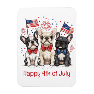 Gelukkige 4 juli Franse Bulldogs Magneet