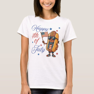Gelukkige 4 juli Hotdog T-shirt
