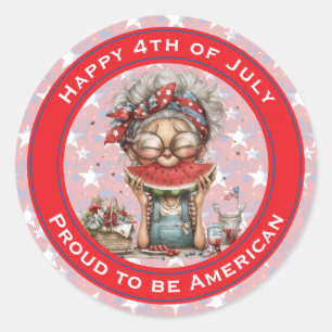 Gelukkige 4 juli oma sticker