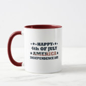 Gelukkige 4 juli Onafhankelijkheidsdag Amerika Mok (Links)