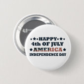 Gelukkige 4 juli Onafhankelijkheidsdag Amerika Ronde Button 5,7 Cm (Voorkant /achterkant)