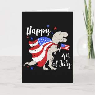 Gelukkige 4 juli Onafhankelijkheidsdag met T-rex D Kaart