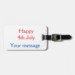 Gelukkige 4 juli onafhankelijkheidsdag voeg naam t bagagelabel