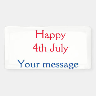 Gelukkige 4 juli onafhankelijkheidsdag voeg naam t spandoek