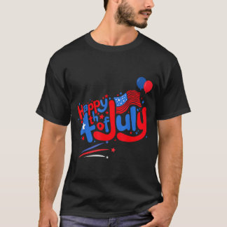 Gelukkige 4 juli Onafhankelijkheidsdag VS 4 juli T-shirt