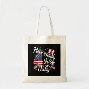 Gelukkige 4 juli Patriottische Amerikaanse Vlag US Tote Bag