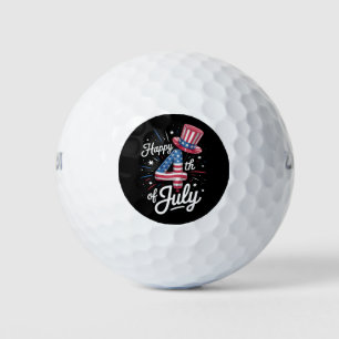 Gelukkige 4 juli Patriottische Amerikaanse Vlag VS Golfballen