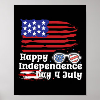 Gelukkige 4 juli Verenigde Staten Vlag Gelukkige O Poster