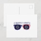 Gelukkige 4e zonnebril briefkaart (Voorkant / Achterkant)