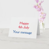 Gelukkige 4th Juli onafhankelijkheidsdag voeg naam Folie Feestdagenkaart (Orchidee)