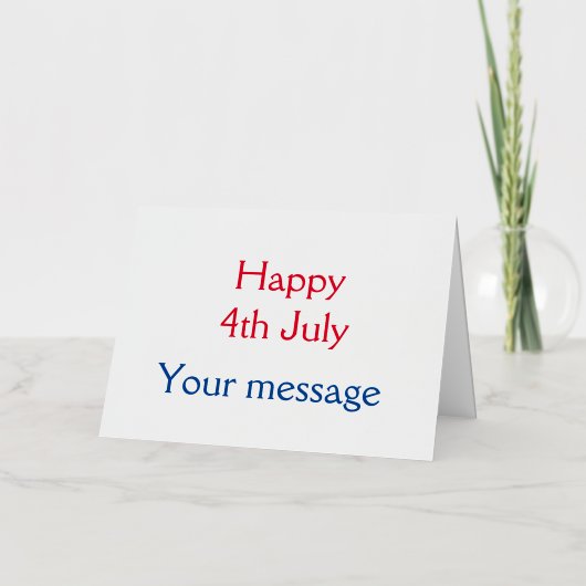 Gelukkige 4th Juli onafhankelijkheidsdag voeg naam Folie Feestdagenkaart (Voorkant)