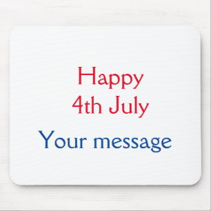 Gelukkige 4th Juli onafhankelijkheidsdag voeg naam Muismat